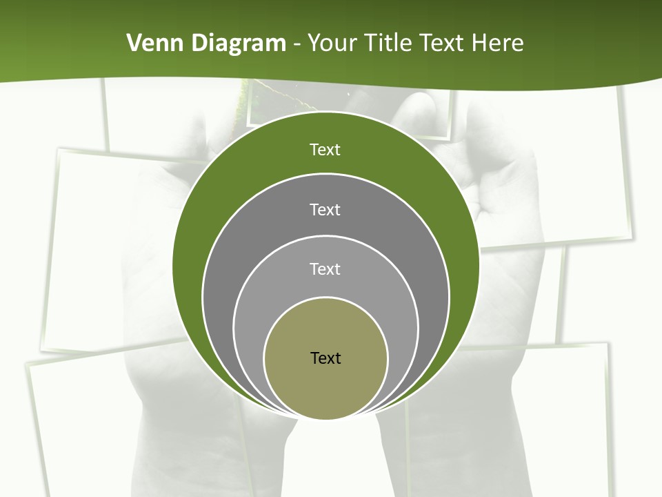Photo Collage.green Leaf In Human Hands PowerPoint Template