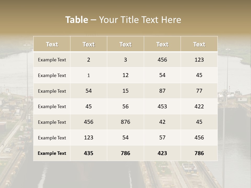 View To Enter To Modern Trade Center With Orange Door PowerPoint Template