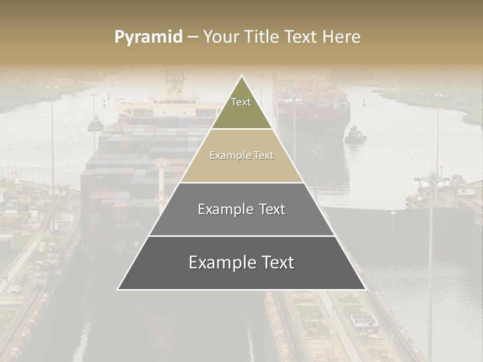 View To Enter To Modern Trade Center With Orange Door PowerPoint Template