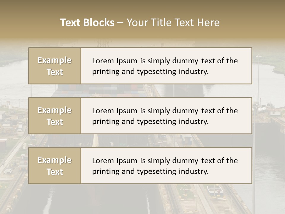 View To Enter To Modern Trade Center With Orange Door PowerPoint Template