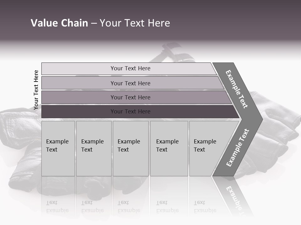 Motorcycle Protective Wear: Black Short Gloves, Isolated On White PowerPoint Template