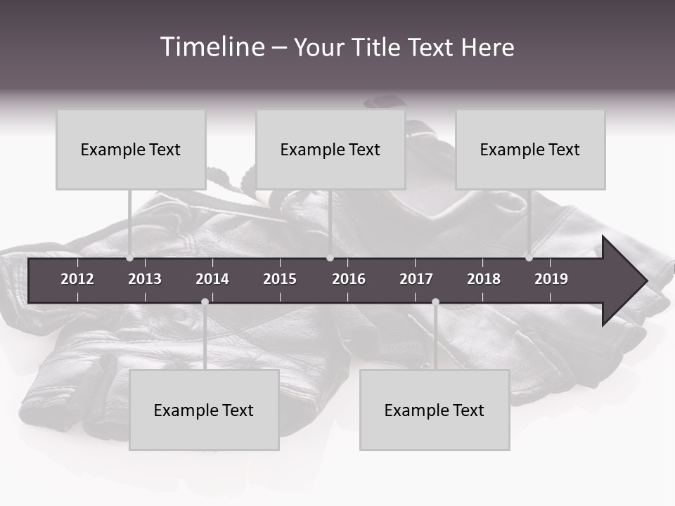 Motorcycle Protective Wear: Black Short Gloves, Isolated On White PowerPoint Template