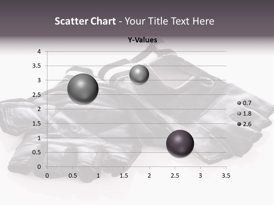 Motorcycle Protective Wear: Black Short Gloves, Isolated On White PowerPoint Template