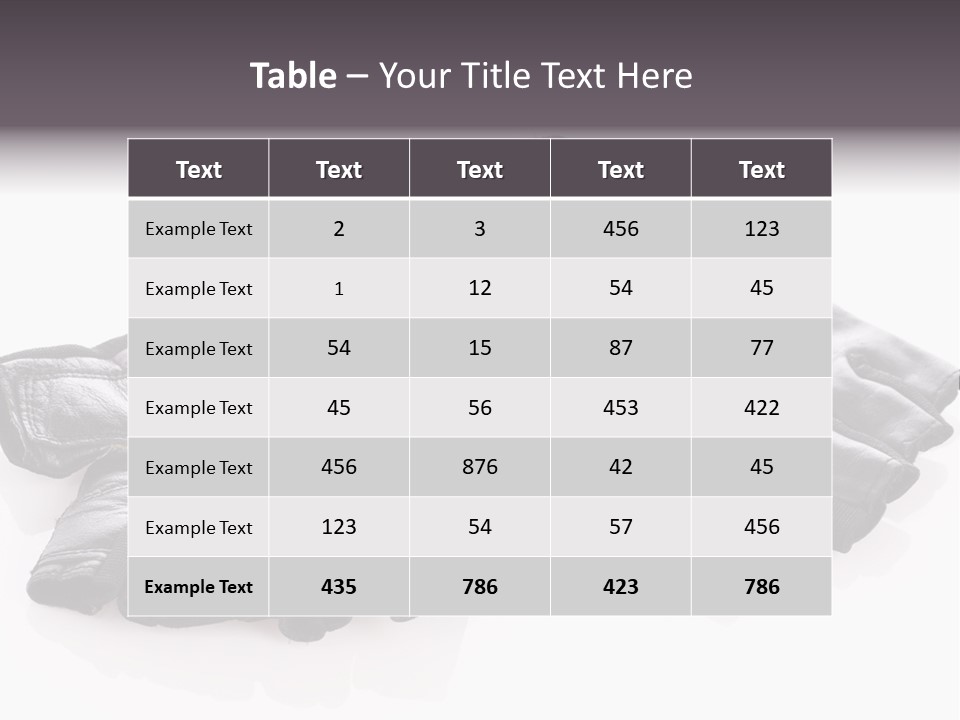 Motorcycle Protective Wear: Black Short Gloves, Isolated On White PowerPoint Template