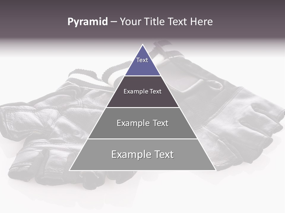 Motorcycle Protective Wear: Black Short Gloves, Isolated On White PowerPoint Template