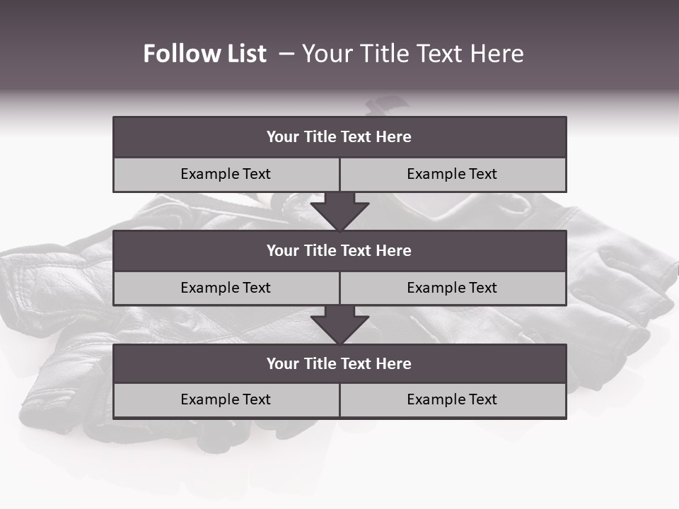 Motorcycle Protective Wear: Black Short Gloves, Isolated On White PowerPoint Template