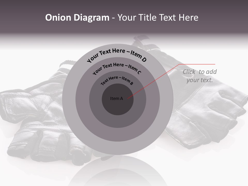 Motorcycle Protective Wear: Black Short Gloves, Isolated On White PowerPoint Template