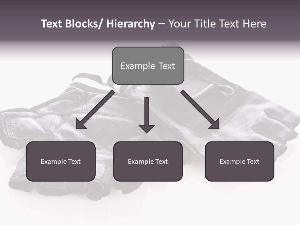 Motorcycle Protective Wear: Black Short Gloves, Isolated On White PowerPoint Template