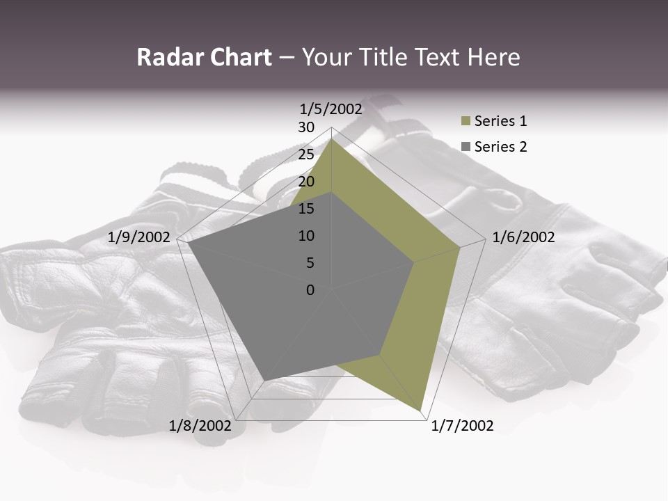 Motorcycle Protective Wear: Black Short Gloves, Isolated On White PowerPoint Template