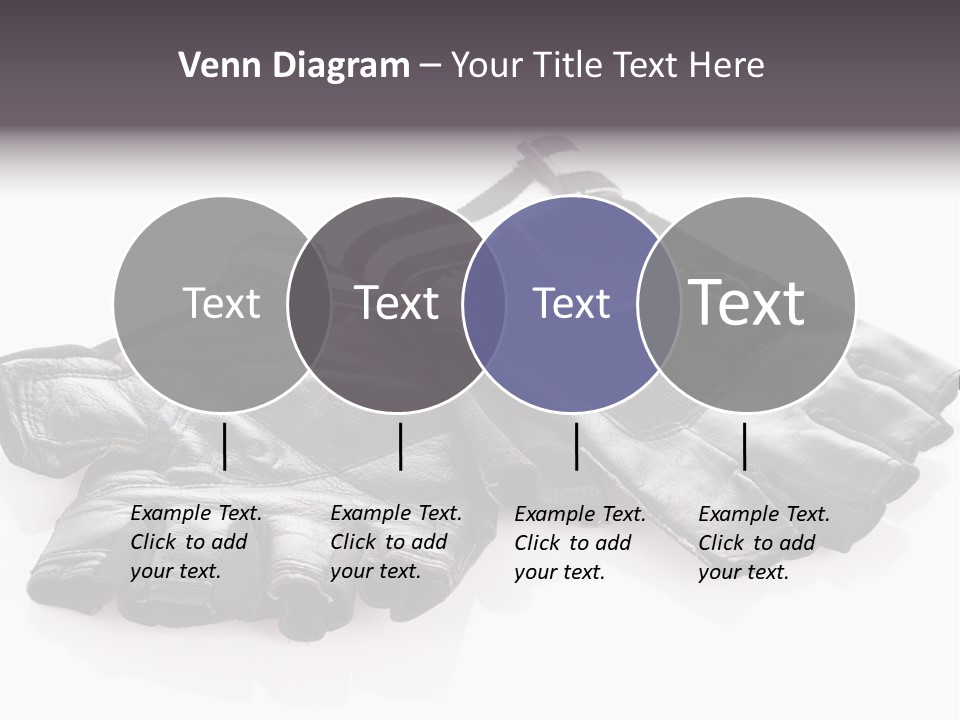 Motorcycle Protective Wear: Black Short Gloves, Isolated On White PowerPoint Template