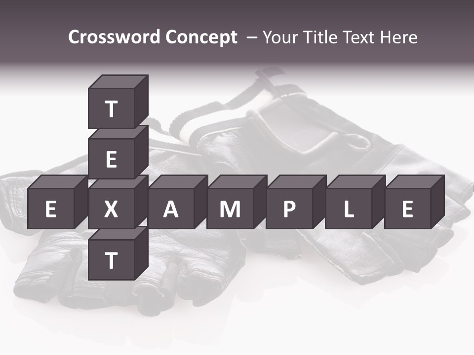 Motorcycle Protective Wear: Black Short Gloves, Isolated On White PowerPoint Template