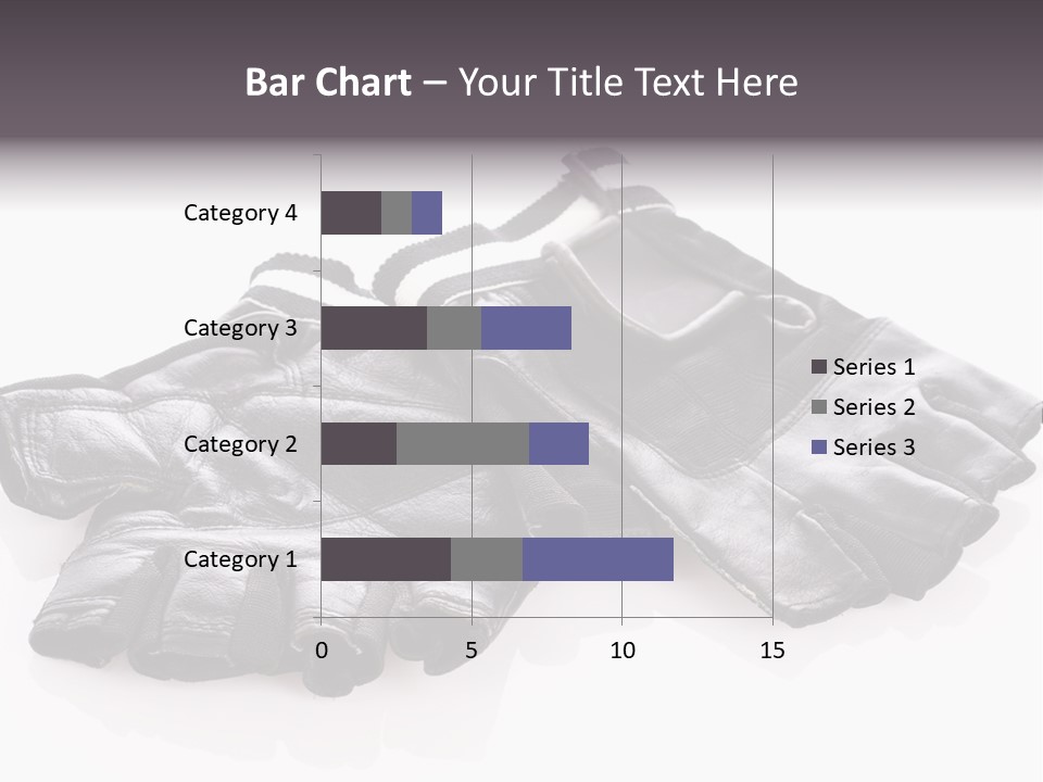 Motorcycle Protective Wear: Black Short Gloves, Isolated On White PowerPoint Template