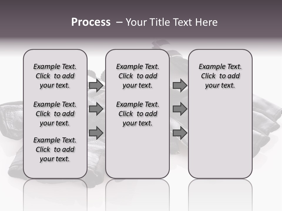 Motorcycle Protective Wear: Black Short Gloves, Isolated On White PowerPoint Template