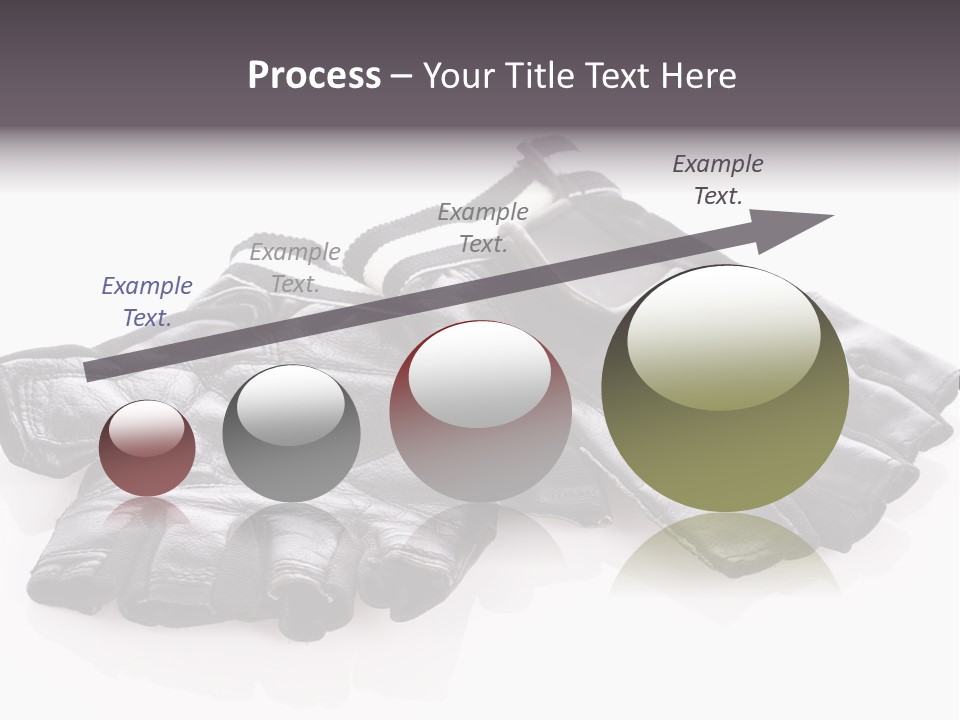 Motorcycle Protective Wear: Black Short Gloves, Isolated On White PowerPoint Template