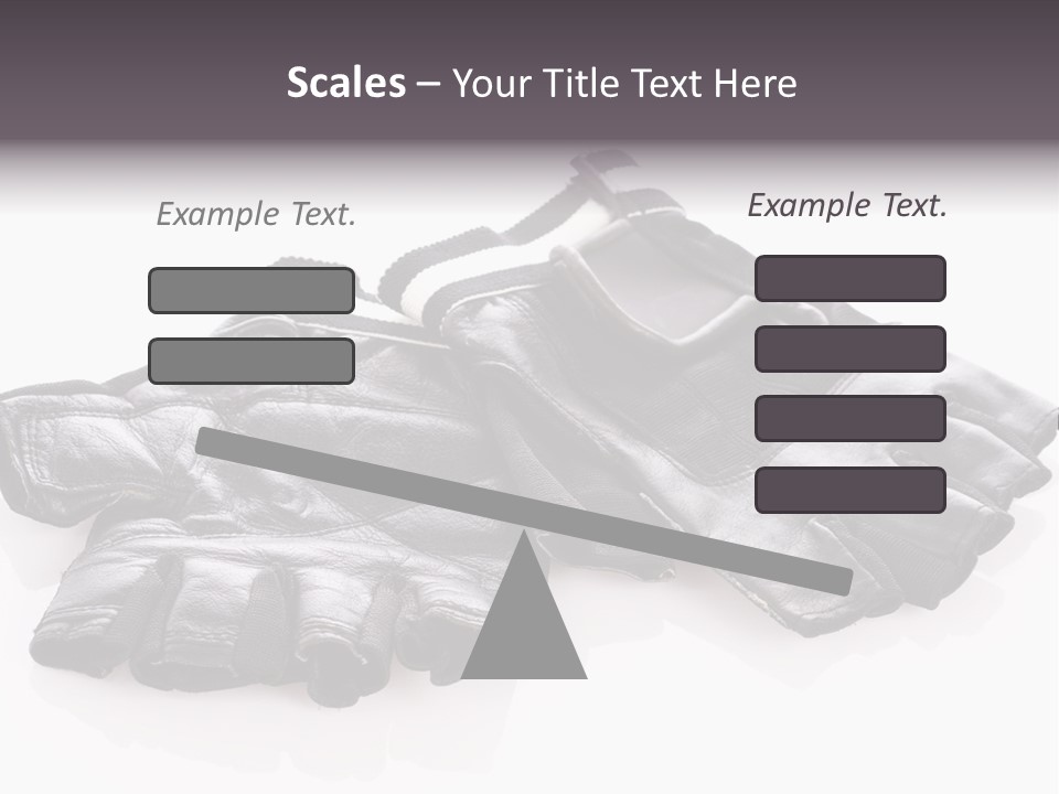 Motorcycle Protective Wear: Black Short Gloves, Isolated On White PowerPoint Template