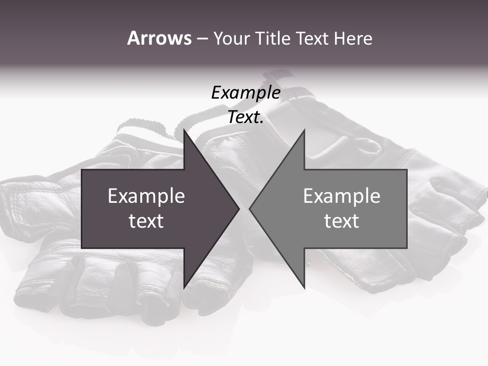 Motorcycle Protective Wear: Black Short Gloves, Isolated On White PowerPoint Template