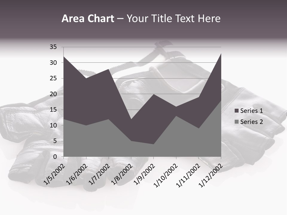 Motorcycle Protective Wear: Black Short Gloves, Isolated On White PowerPoint Template