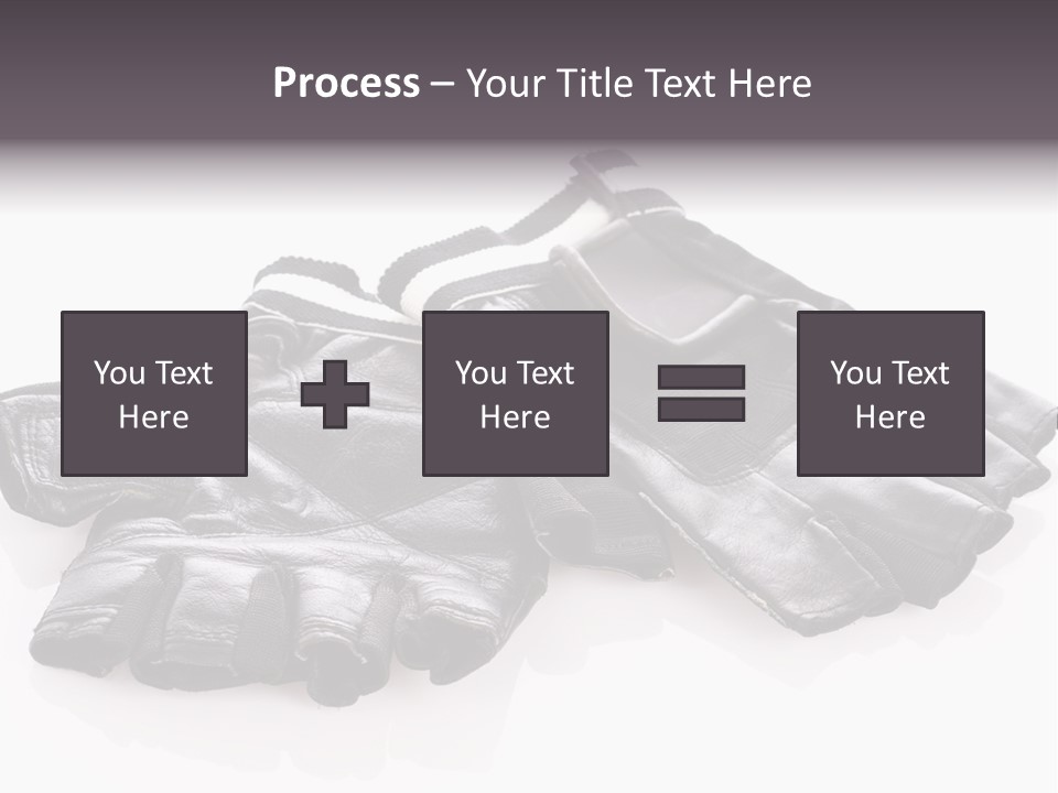 Motorcycle Protective Wear: Black Short Gloves, Isolated On White PowerPoint Template