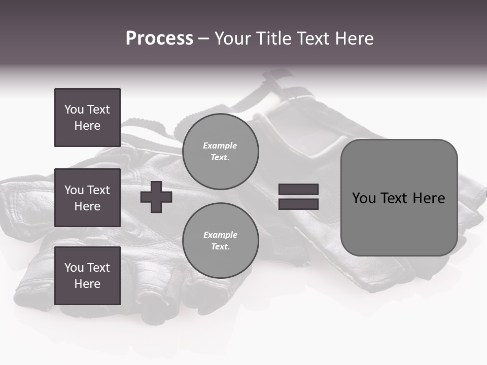 Motorcycle Protective Wear: Black Short Gloves, Isolated On White PowerPoint Template