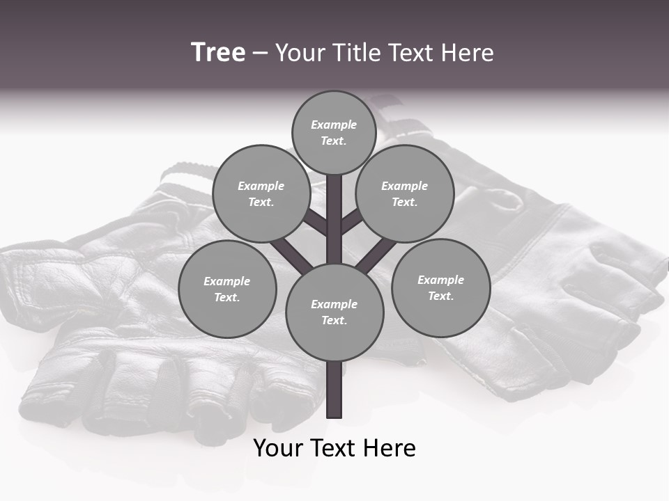 Motorcycle Protective Wear: Black Short Gloves, Isolated On White PowerPoint Template