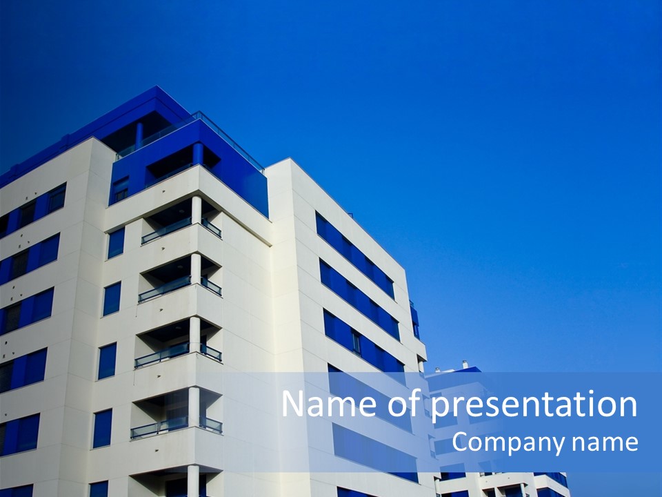 Modern Apartment Buildings PowerPoint Template