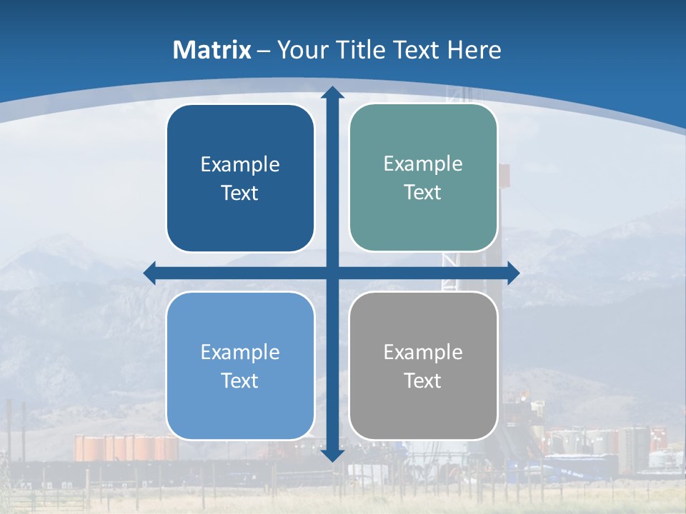 An Oil Drilling Rigs In The Oil Fields Of Wyoming PowerPoint Template