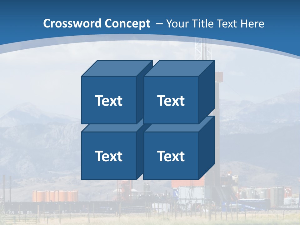 An Oil Drilling Rigs In The Oil Fields Of Wyoming PowerPoint Template
