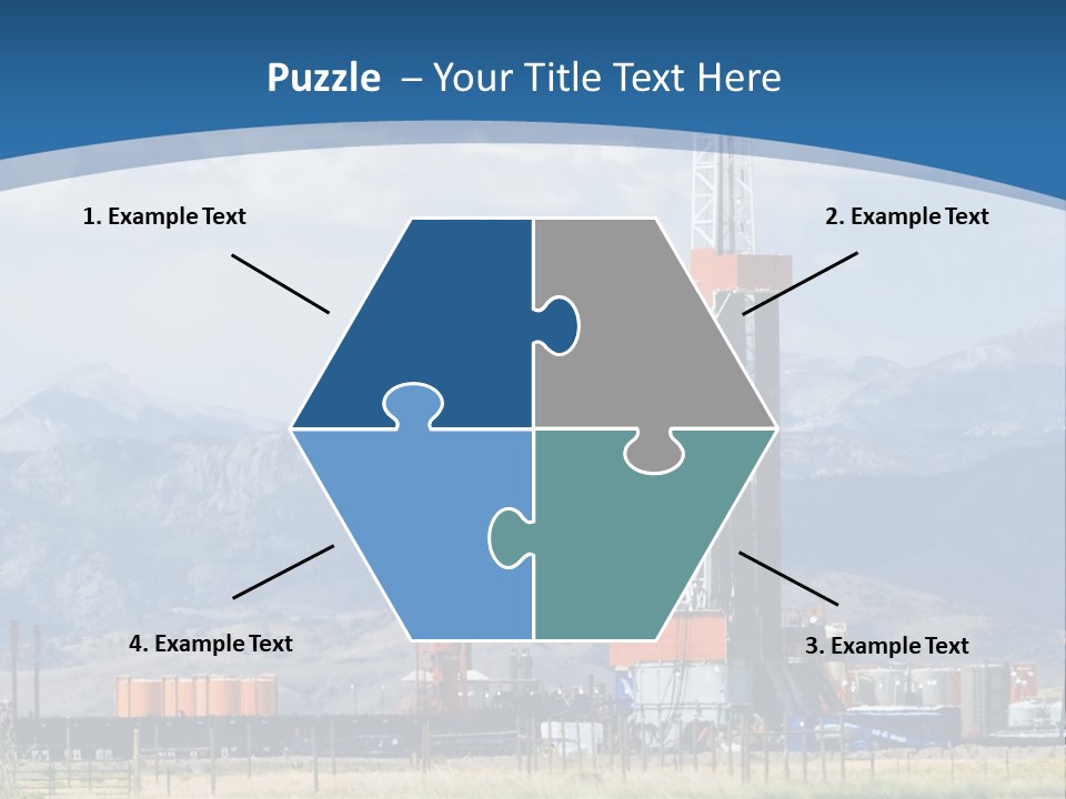 An Oil Drilling Rigs In The Oil Fields Of Wyoming PowerPoint Template