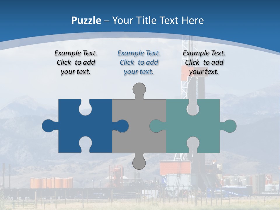 An Oil Drilling Rigs In The Oil Fields Of Wyoming PowerPoint Template