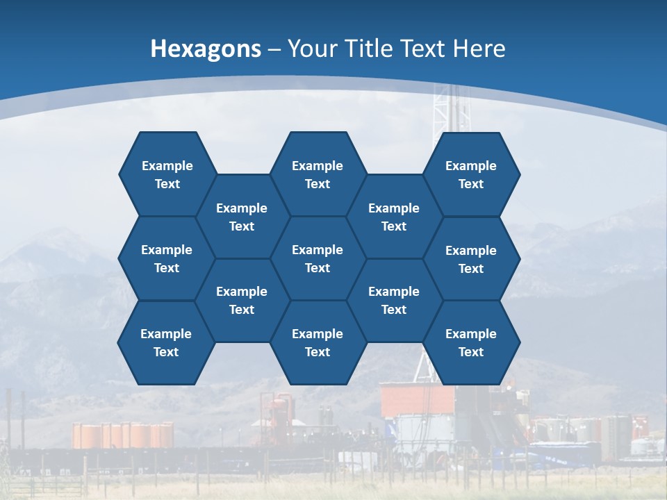 An Oil Drilling Rigs In The Oil Fields Of Wyoming PowerPoint Template