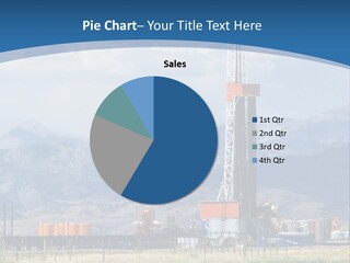 An Oil Drilling Rigs In The Oil Fields Of Wyoming PowerPoint Template