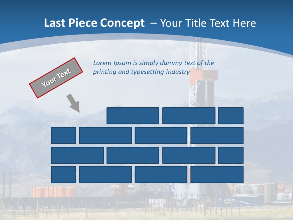 An Oil Drilling Rigs In The Oil Fields Of Wyoming PowerPoint Template