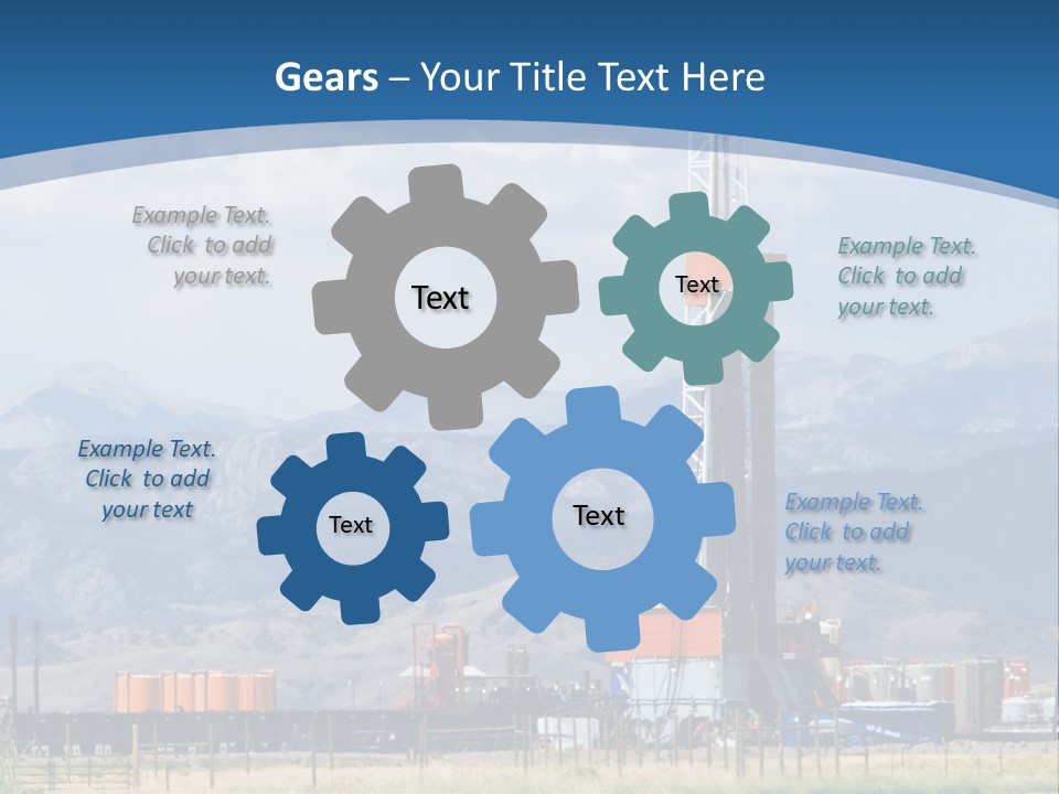 An Oil Drilling Rigs In The Oil Fields Of Wyoming PowerPoint Template