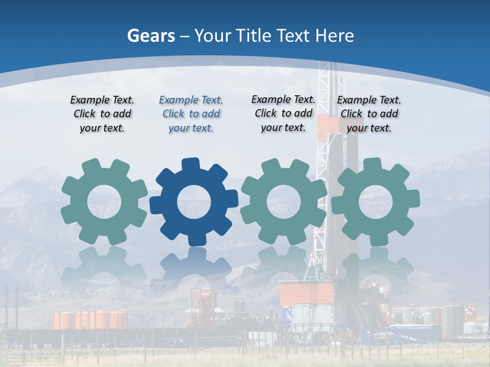 An Oil Drilling Rigs In The Oil Fields Of Wyoming PowerPoint Template