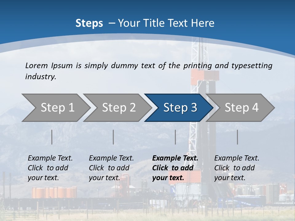An Oil Drilling Rigs In The Oil Fields Of Wyoming PowerPoint Template