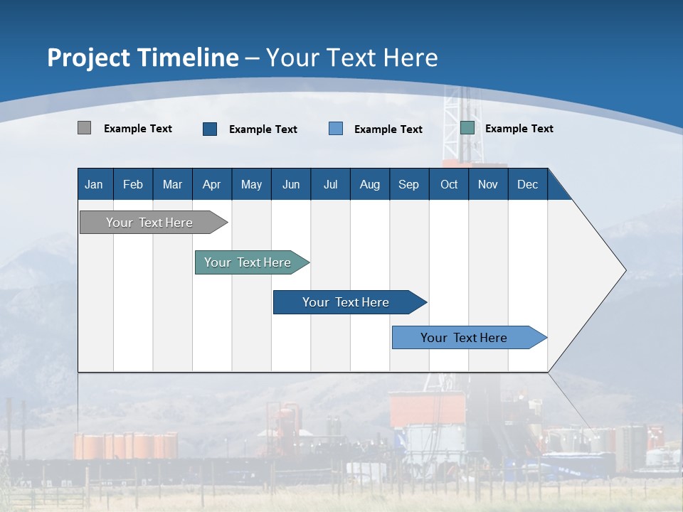 An Oil Drilling Rigs In The Oil Fields Of Wyoming PowerPoint Template