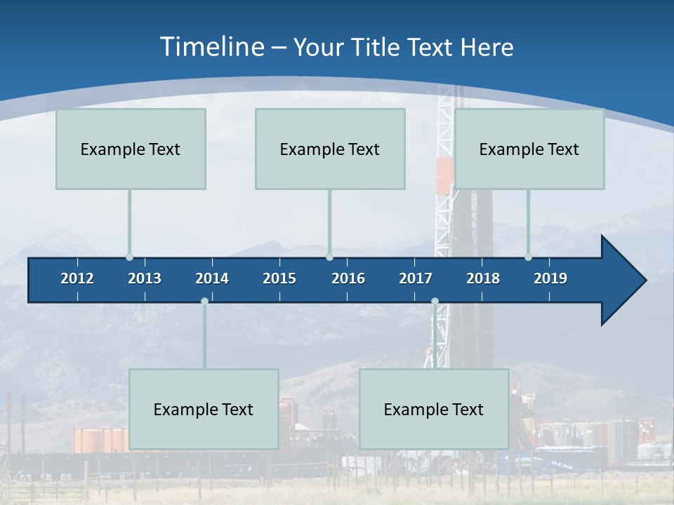 An Oil Drilling Rigs In The Oil Fields Of Wyoming PowerPoint Template