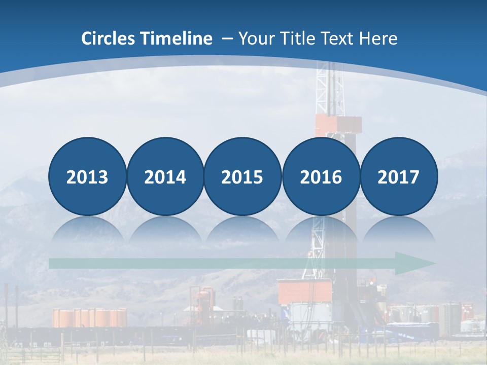An Oil Drilling Rigs In The Oil Fields Of Wyoming PowerPoint Template