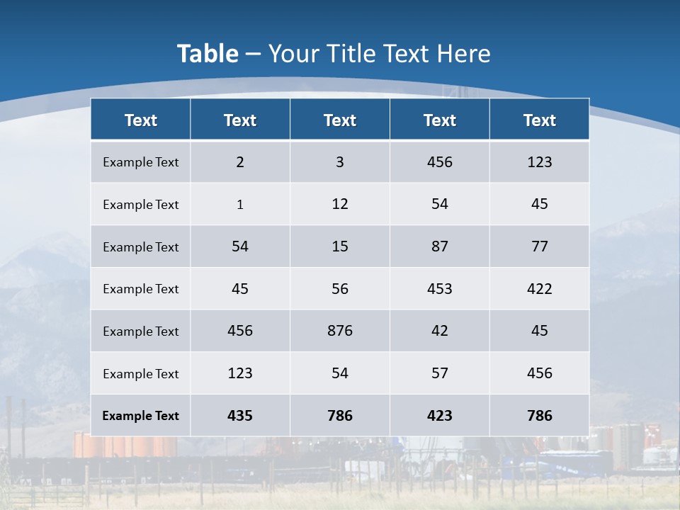 An Oil Drilling Rigs In The Oil Fields Of Wyoming PowerPoint Template