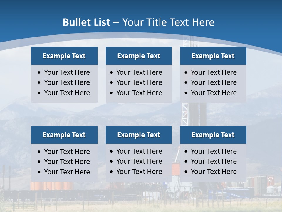 An Oil Drilling Rigs In The Oil Fields Of Wyoming PowerPoint Template