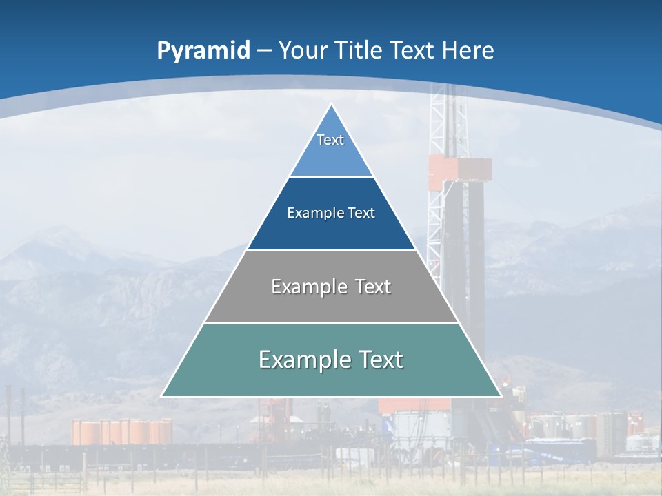 An Oil Drilling Rigs In The Oil Fields Of Wyoming PowerPoint Template