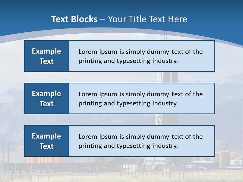 An Oil Drilling Rigs In The Oil Fields Of Wyoming PowerPoint Template