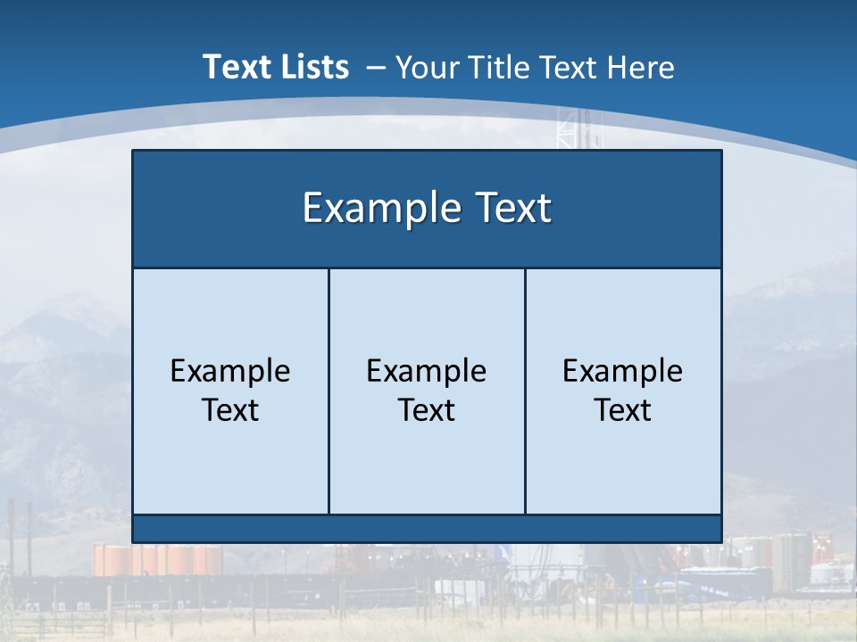 An Oil Drilling Rigs In The Oil Fields Of Wyoming PowerPoint Template