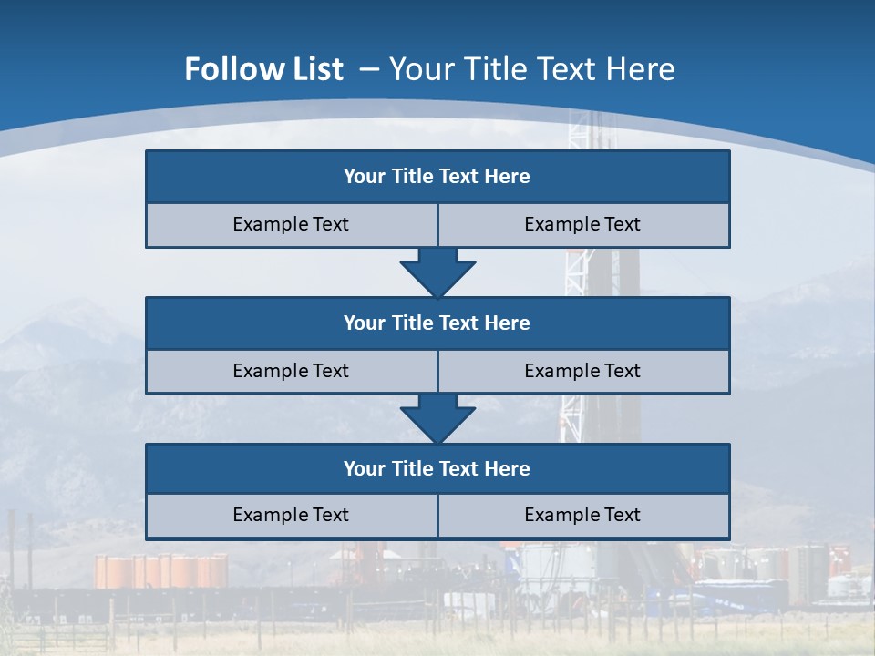 An Oil Drilling Rigs In The Oil Fields Of Wyoming PowerPoint Template