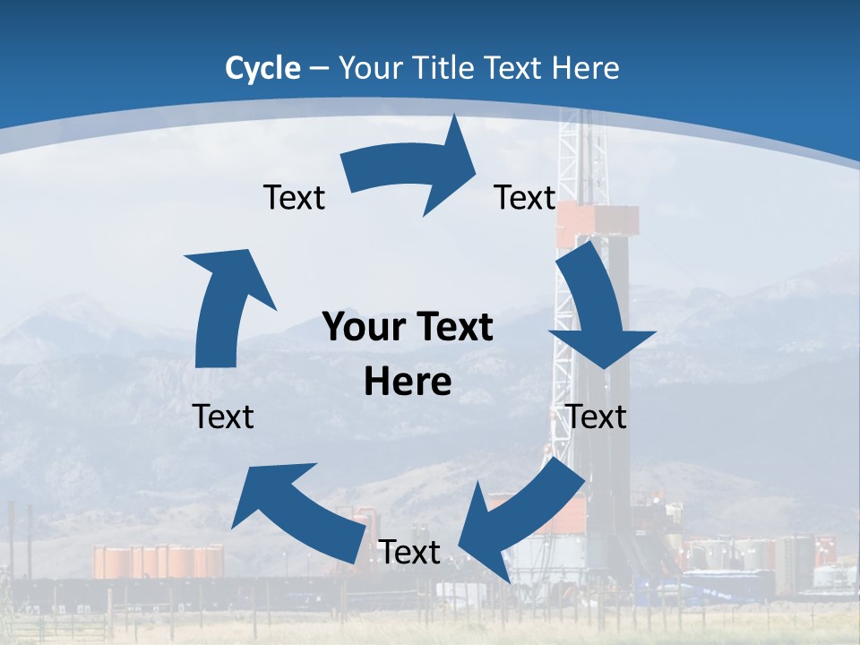 An Oil Drilling Rigs In The Oil Fields Of Wyoming PowerPoint Template