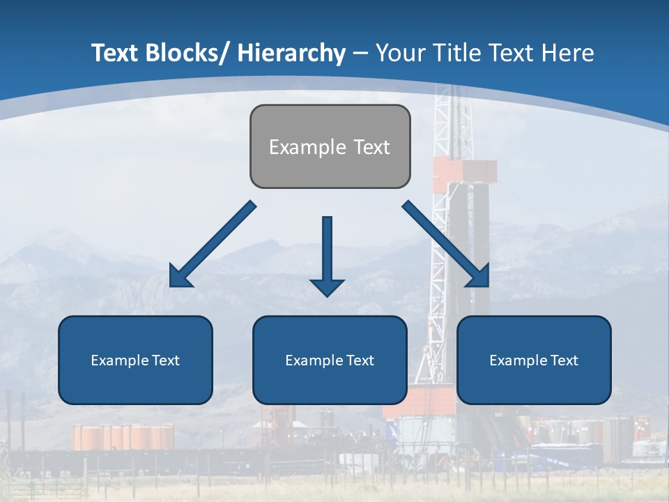 An Oil Drilling Rigs In The Oil Fields Of Wyoming PowerPoint Template