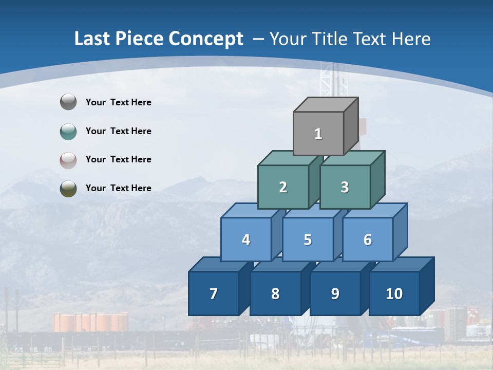An Oil Drilling Rigs In The Oil Fields Of Wyoming PowerPoint Template