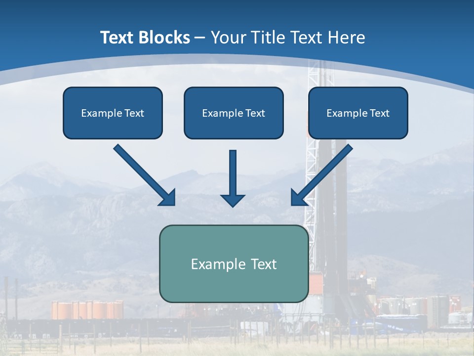 An Oil Drilling Rigs In The Oil Fields Of Wyoming PowerPoint Template