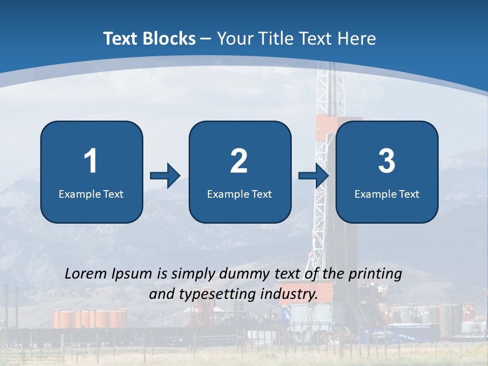 An Oil Drilling Rigs In The Oil Fields Of Wyoming PowerPoint Template