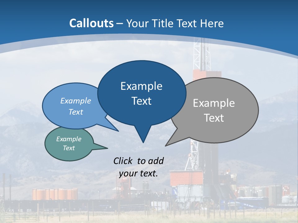An Oil Drilling Rigs In The Oil Fields Of Wyoming PowerPoint Template